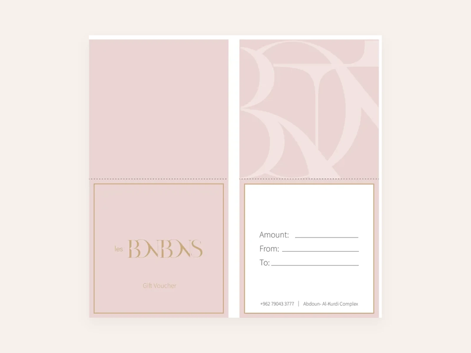 Les Bonbons — Gift card · front & back