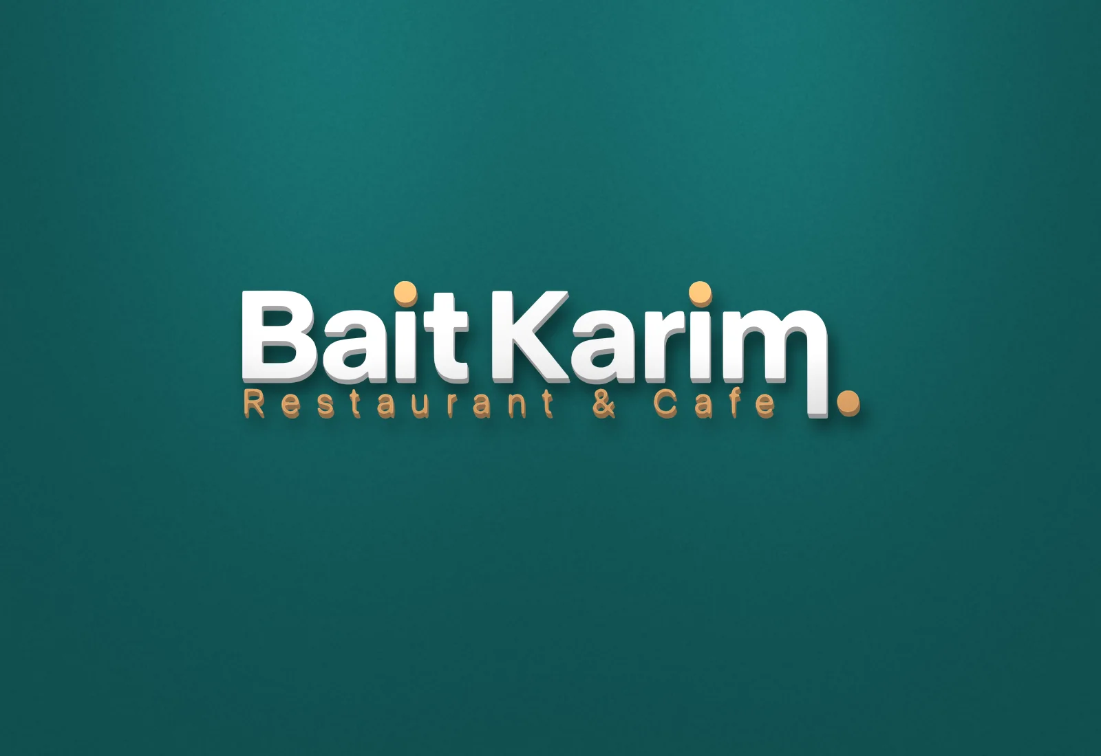 Bait Karim — Reception wall — 3D letters